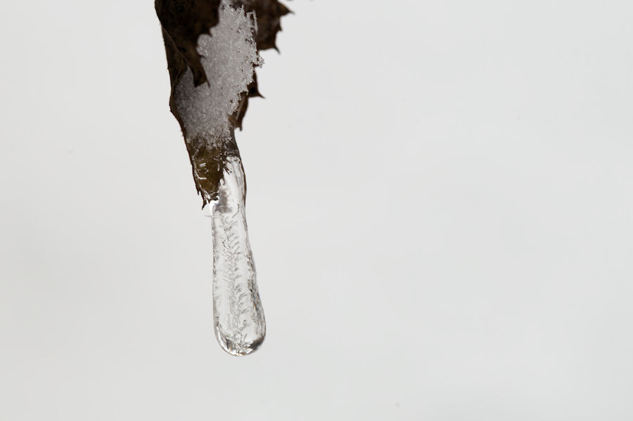 gefrorener Wassertropfen
