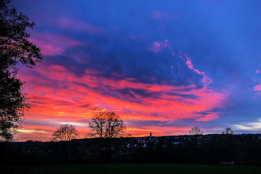 Schwabsberg kurz nach Sonnenuntergang