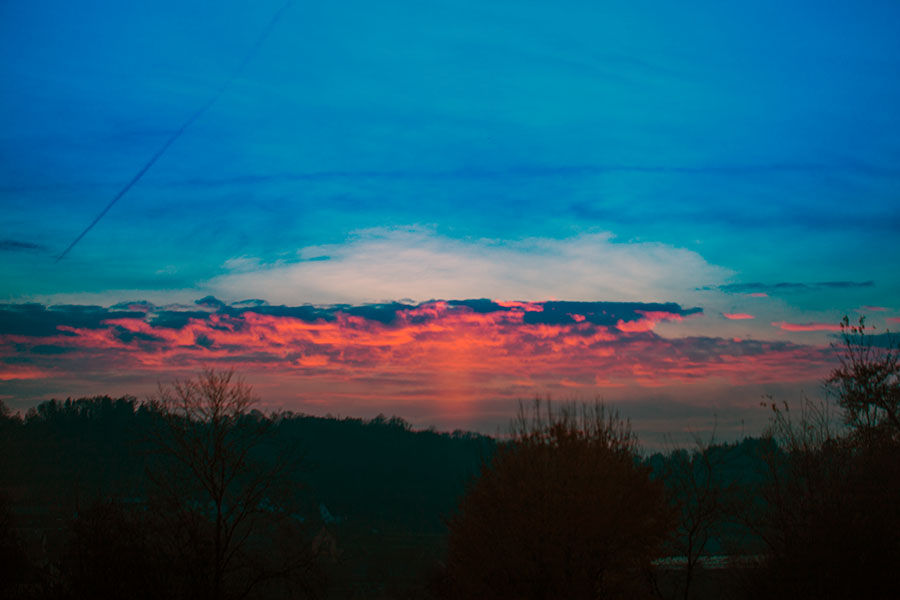 Sonnenuntergang über Waiblingen