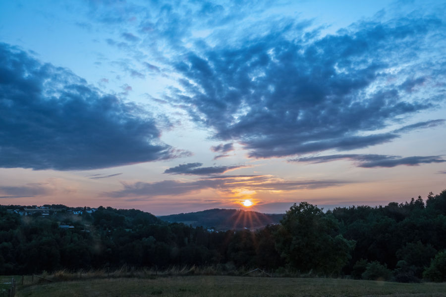 kurz vor Sonnenuntergang über Waiblingen