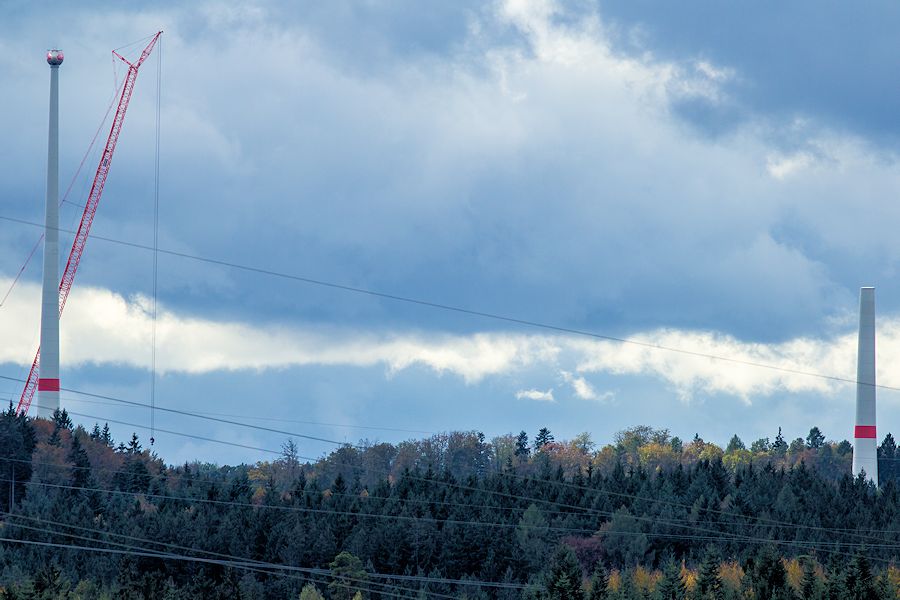 Aufbau Windpark bei Neuler