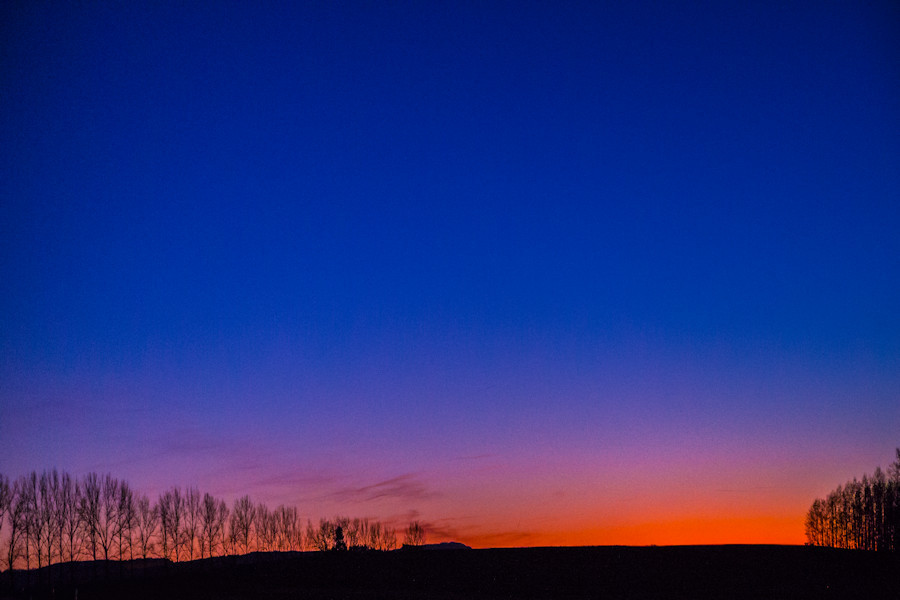 kurz nach Sonnenuntergang über Hammerstadt